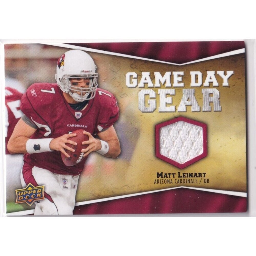 2009 UD UPPER DECK MATT LEINART GAME DAY GEAR JERSEY